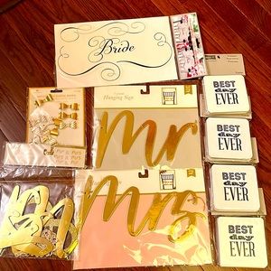 Wedding Reception Decorations- Bride & Groom - Bundle of 9 items - NEW